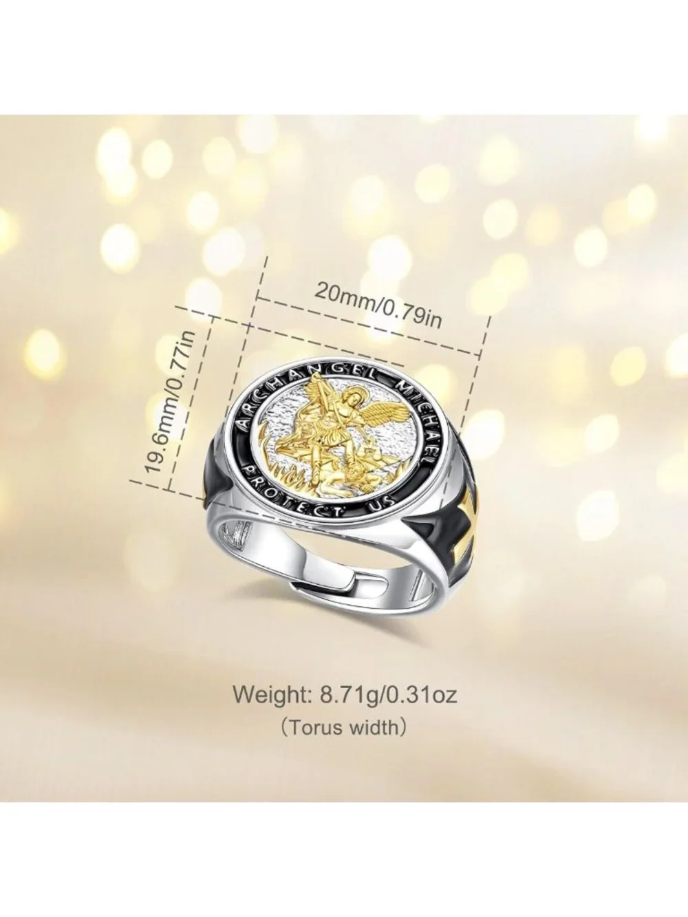 Religious Protection Rings for Men & Women - Spiritual Jewelry, Faith Symbol